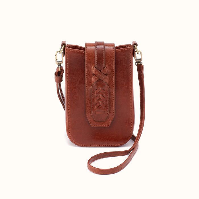 Expedition Phone Crossbody in Patina Leather - Pecan Ridge