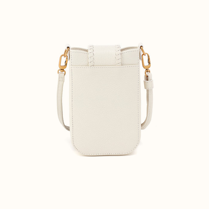 Expedition Phone Crossbody in Pebbled Leather - Coastal Cloud
