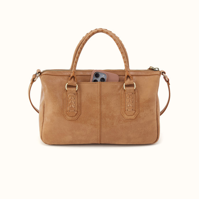 Expedition Satchel in Buffed Leather - Whiskey