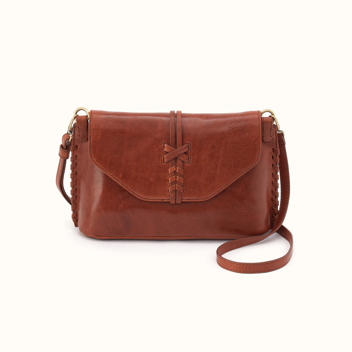 Expedition Shoulder Crossbody in Patina Leather - Pecan Ridge- FOL