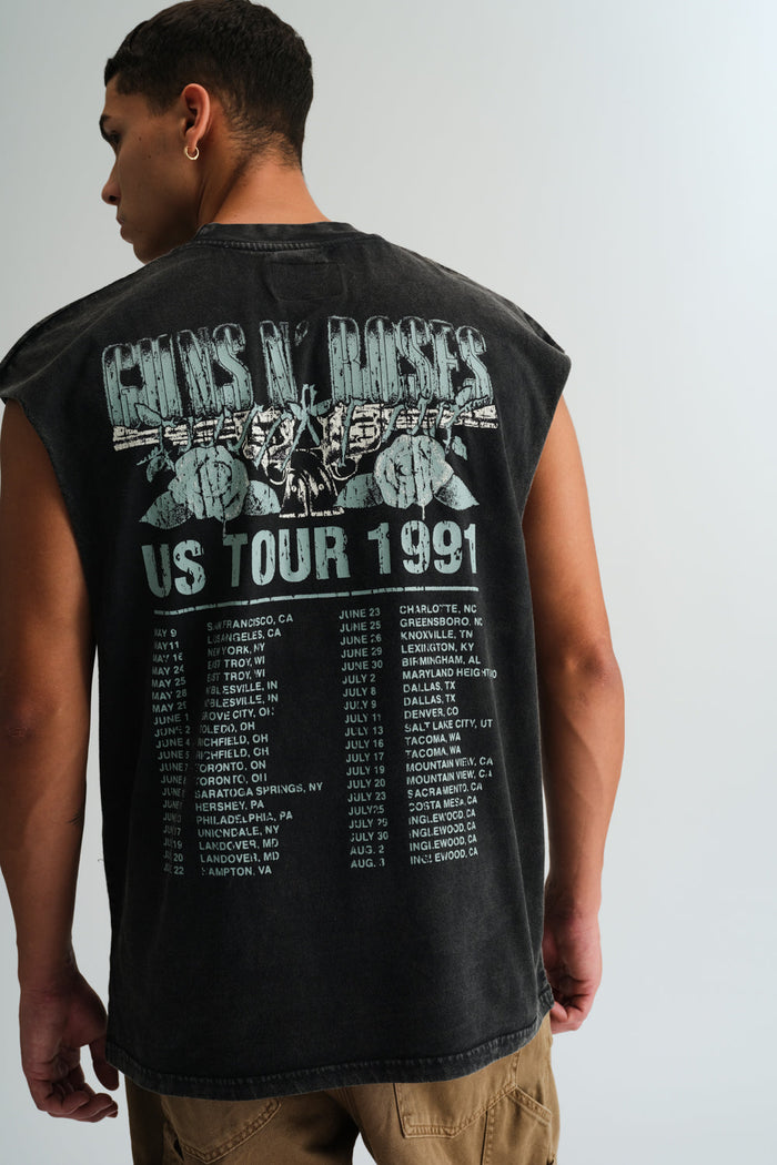 Faded Guns N Roses Oversized Tank