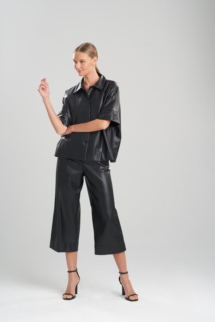 Faux Lambskin Crop Jacket