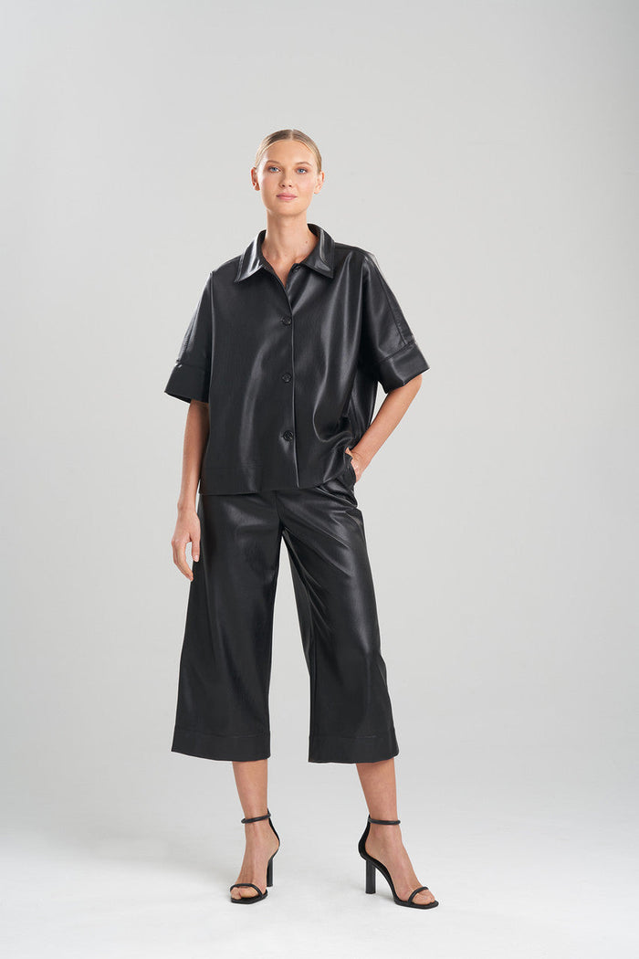 Faux Lambskin Crop Jacket