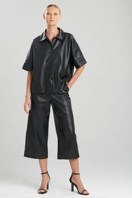 Faux Lambskin Crop Jacket