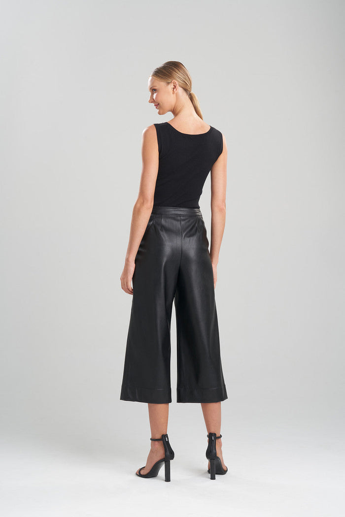 Faux Lambskin Crop Pants