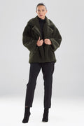 Faux Shearling Short Collared Coat
