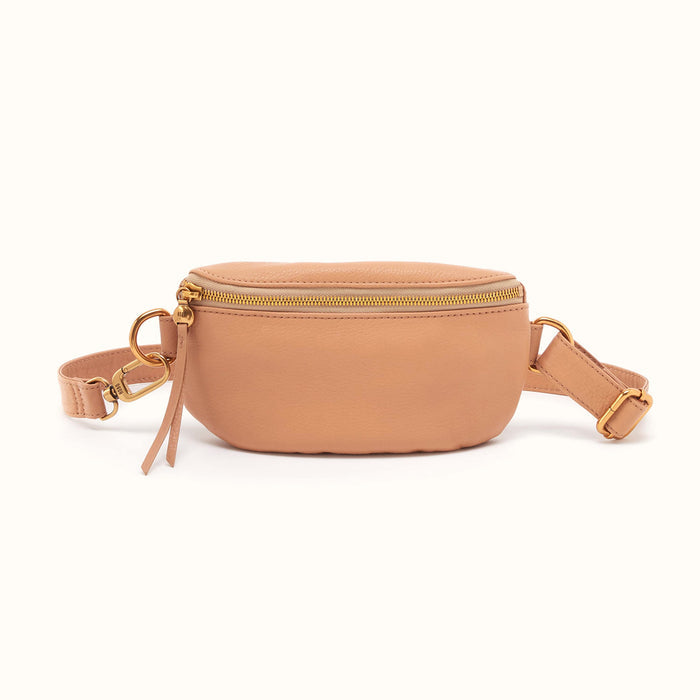 Fern Belt Bag In Pebbled Leather - Sandstorm- FOL
