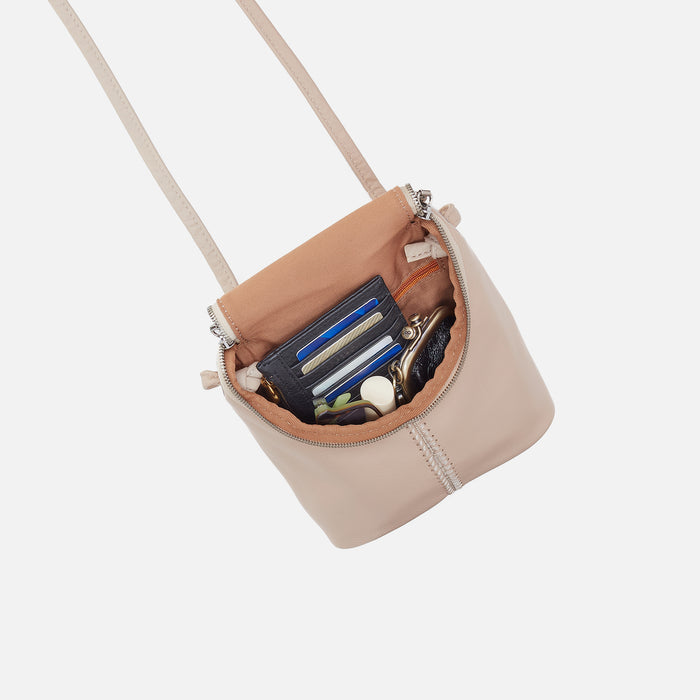 Fern Crossbody In Pebbled Leather - Stonewash