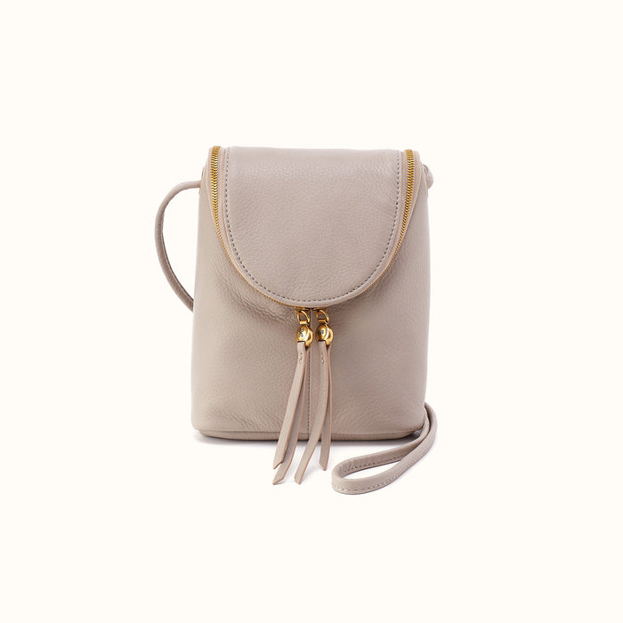Fern Crossbody In Pebbled Leather - Taupe- FOL