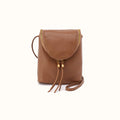 Fern Crossbody in Pebbled Leather - Timber Brown