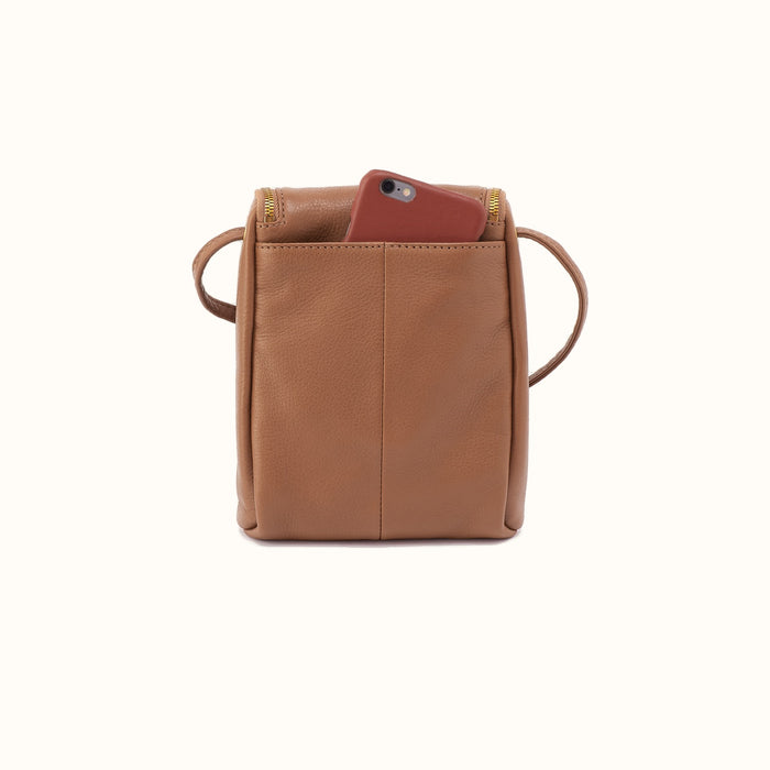 Fern Crossbody in Pebbled Leather - Timber Brown