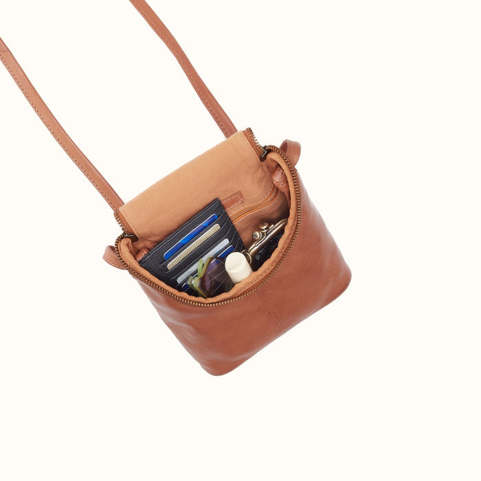 Fern Crossbody In Washed Leather - Harvest Wheat