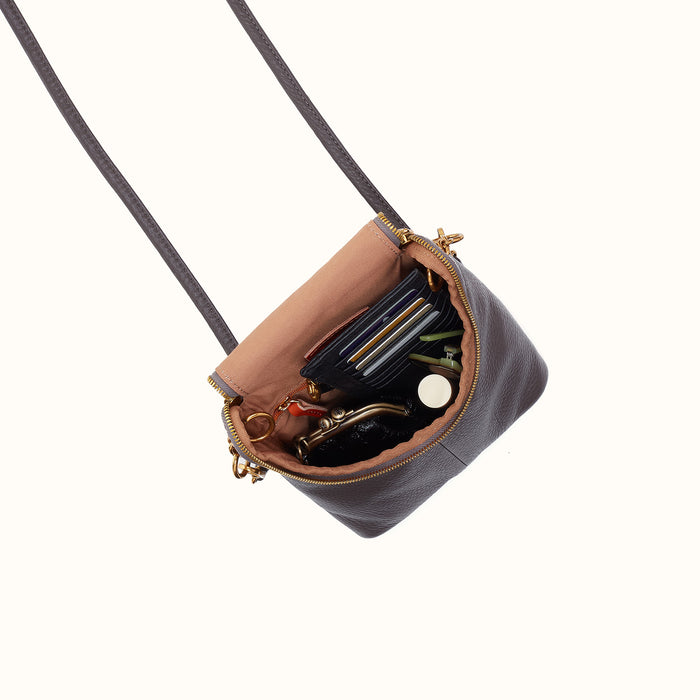 Fern Duo Crossbody In Pebbled Leather