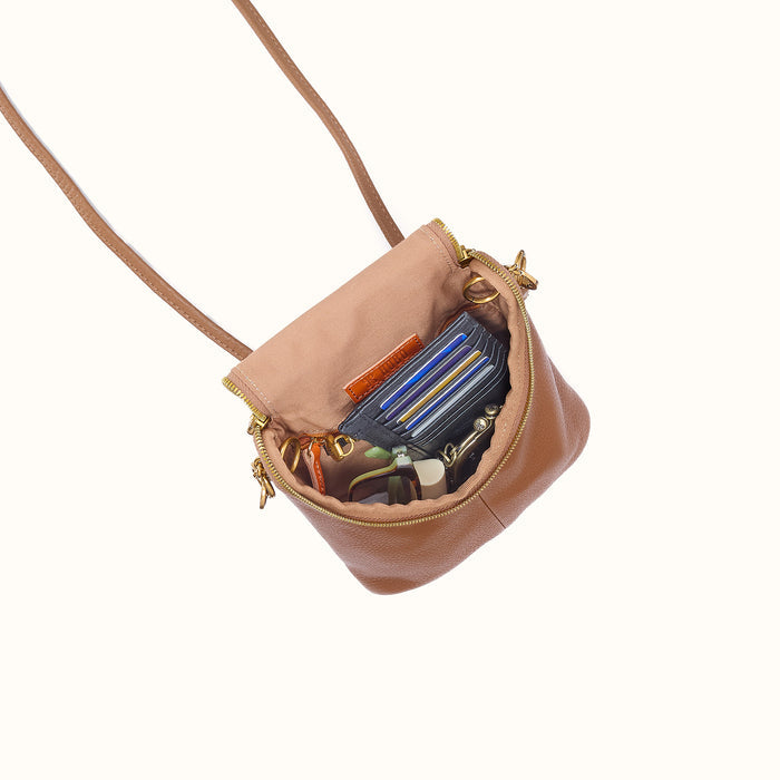 Fern Duo Crossbody In Pebbled Leather