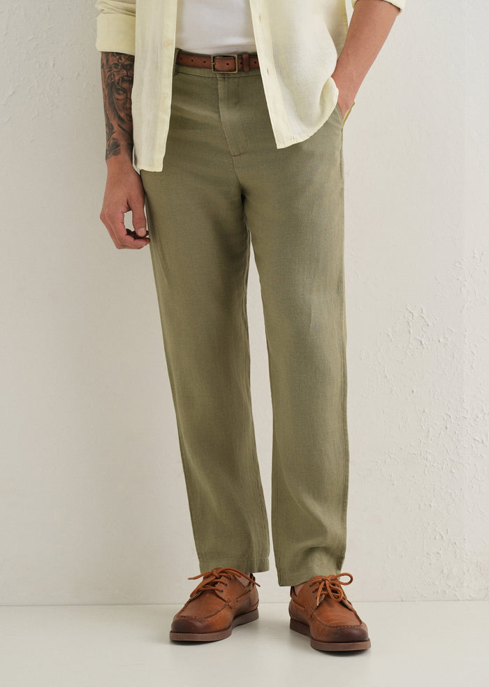 Fern Green Linen Pant