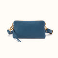 Fern Slim Belt Bag in Pebbled Leather - Peacock Feather- FOL