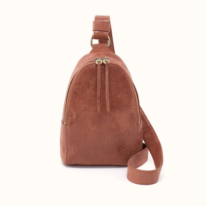 Fern Sling in Smooth Leather with Multi Stitch - Burnished Saddle- FOL