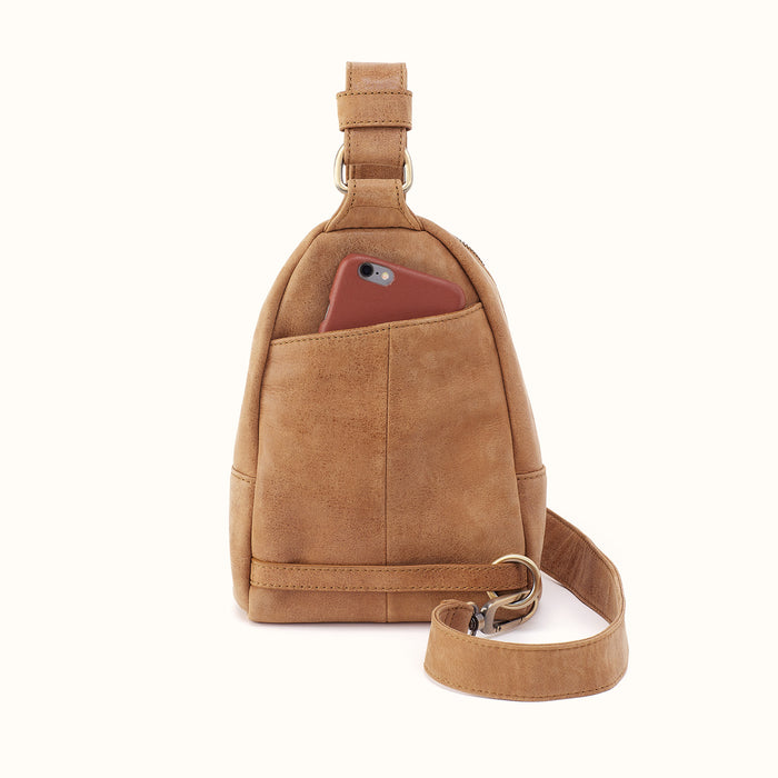 Fern Sling In Buffed Leather - Whiskey
