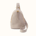 Fern Sling In Pebbled Leather - Taupe- FOL