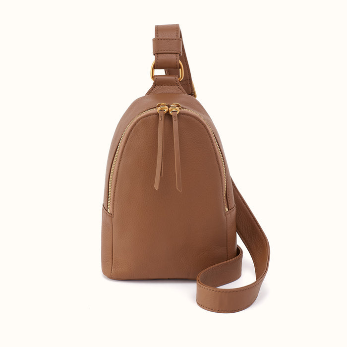 Fern Sling in Pebbled Leather - Timber Brown