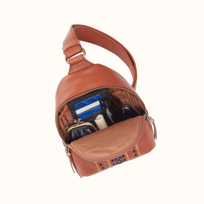 Fern Sling in Smooth Leather with Multi Stitch - Timberline