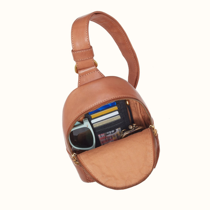 Fern Sling In Washed Leather - Harvest Wheat