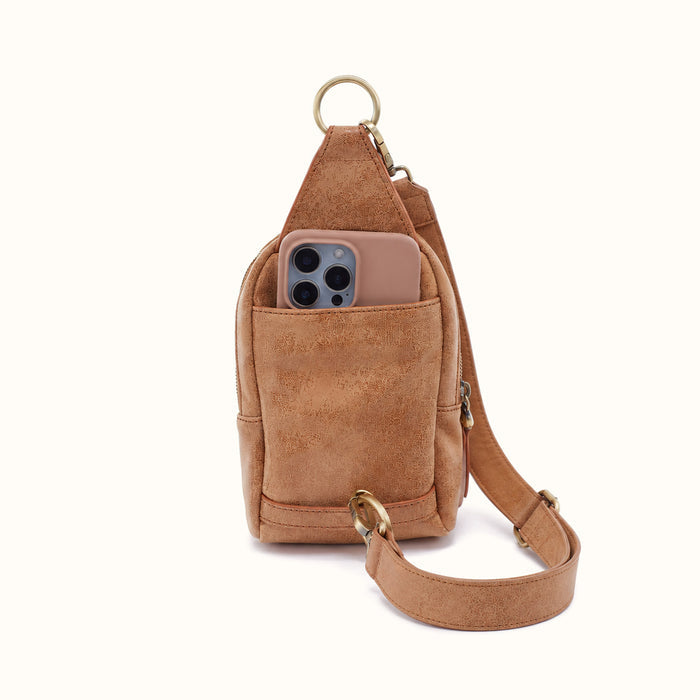 Fern Small Sling In Buffed Leather - Whiskey