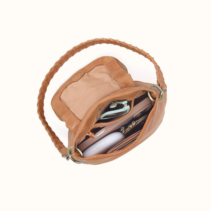 Fern Zip-Flap Crossbody In Buffed Leather