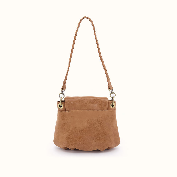 Fern Zip-Flap Crossbody In Buffed Leather - Whiskey
