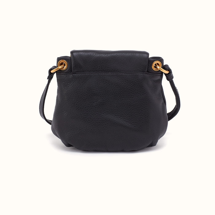 Fern Zip-Flap Crossbody In Pebbled Leather - Black