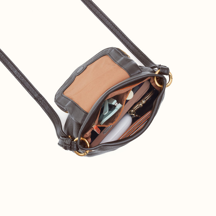 Fern Zip-Flap Crossbody In Pebbled Leather