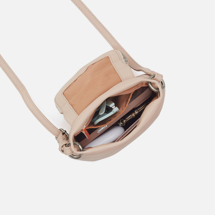 Fern Zip-Flap Crossbody In Pebbled Leather - Stonewash