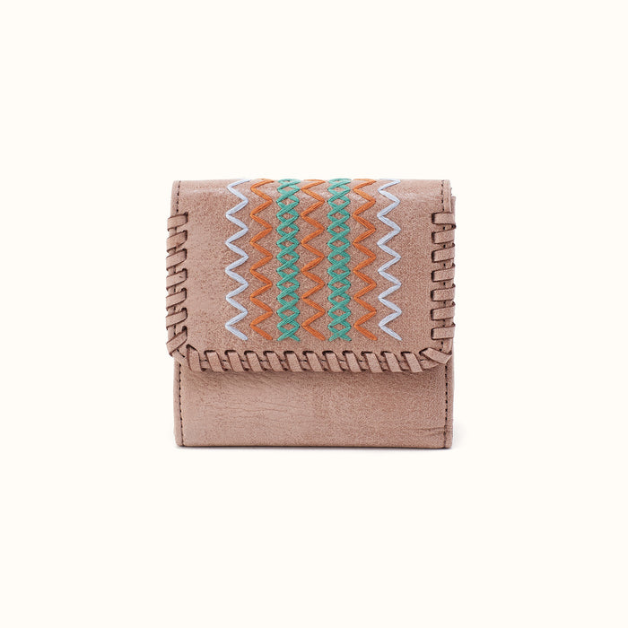 Foray Small Wallet In Buffed Leather - Hazel- FOL