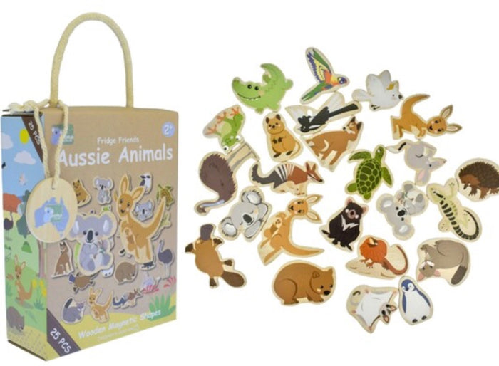 Fridge Friends - Wooden Magnetic  Aussie Animals 25pc