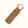 Fringe Carabiner Tassel In Buffed Leather