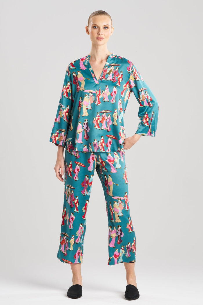 Geisha-Printed Satin PJ