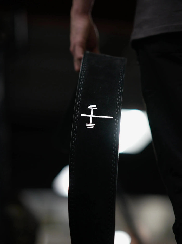God First 10MM Lever Suede Belt - Black HolStrength