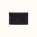 Goldie Card Case In Pebbled Leather - Black- FOL