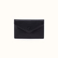 Goldie Card Case in Pebbled Leather - Black- FOL