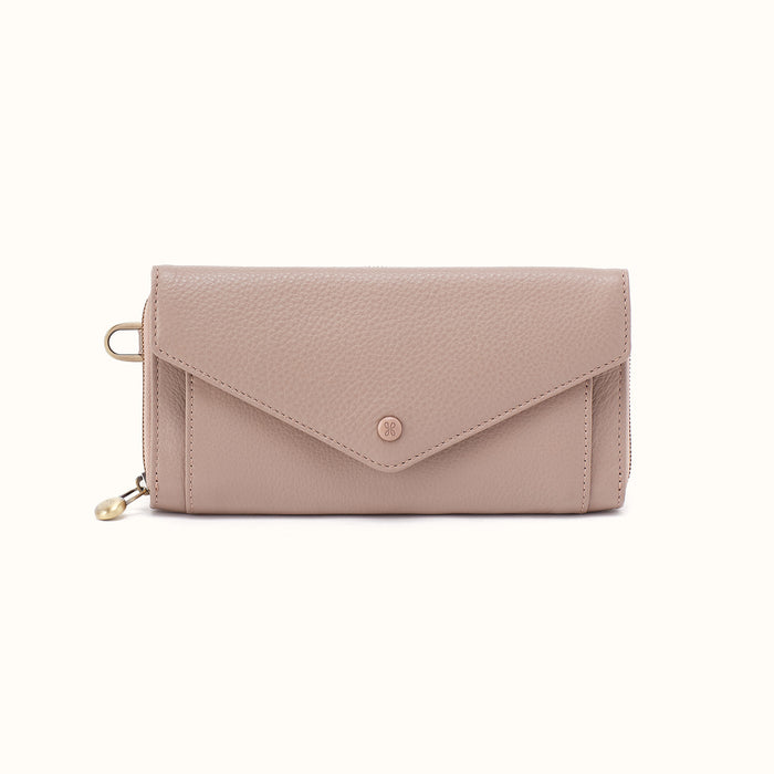 Goldie Large Wallet in Pebbled Leather - Warm Adobe- FOL