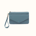 Goldie Wristlet in Pebbled Leather - Agave Leaf- FOL