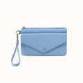 Goldie Wristlet In Pebbled Leather - Seabreeze