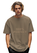 Graphic T-Shirts - Tan 100% Perfect Powered by God