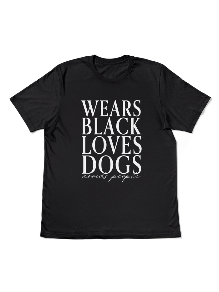 Graphic T-Shirts - Wears Black Loves Dogs