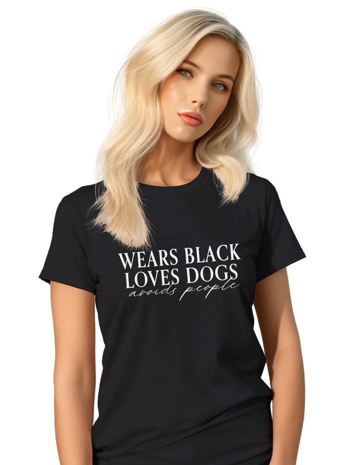 Graphic T-Shirts - Wears Black Loves Dogs