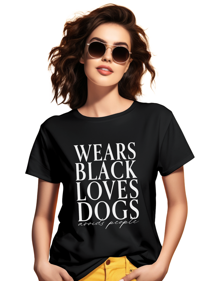 Graphic T-Shirts - Wears Black Loves Dogs