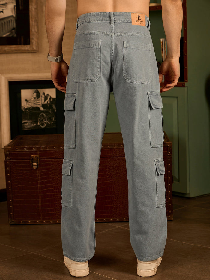 Grey Korean Cargo Jeans