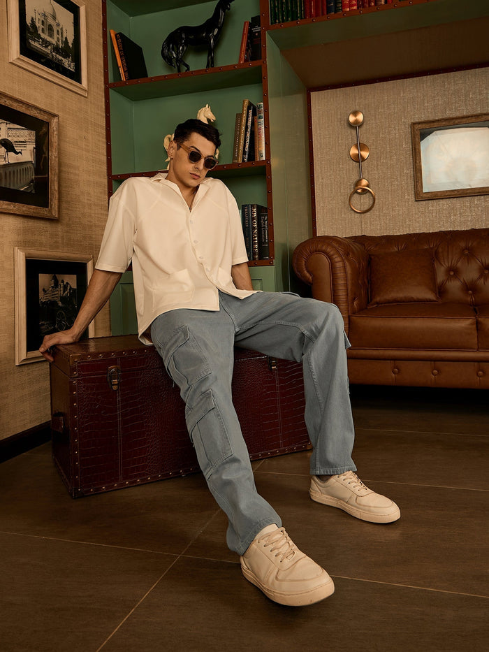 Grey Korean Cargo Jeans