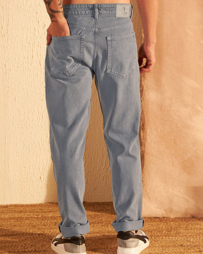Grey Straight Fit Jeans