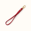 Grip Wristlet Strap in Pebbled Leather - Scarlet- FOL